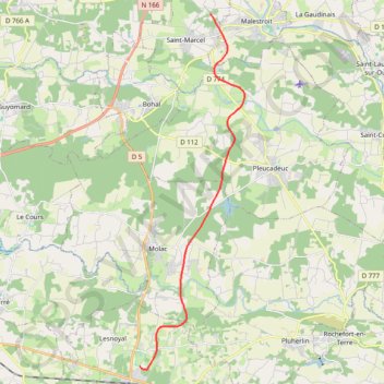 Trace GPS Voie Verte Questembert-Malestroit, itinéraire, parcours