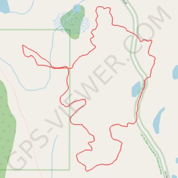 Trace GPS Lac du Bois Grasslands Protected Area, itinéraire, parcours