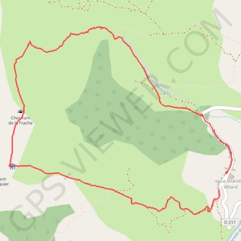 Trace GPS RSPG raquette cabane des Camarguiers, itinéraire, parcours
