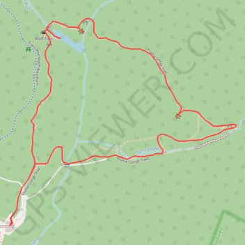 Trace GPS Flume Gorge Loop, itinéraire, parcours