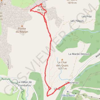 Trace GPS Col d'Encrenaz - Col Ratti - Pointe du Ratti, itinéraire, parcours