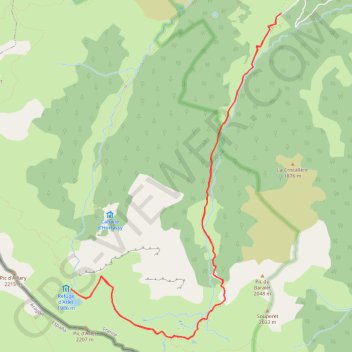 Trace GPS Lac et refuge d'Arlet, itinéraire, parcours