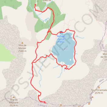 Trace GPS 2022 10 10 parking laus col de l'encombrette lac d'allos, itinéraire, parcours