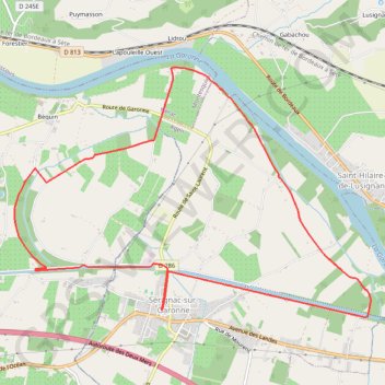 Trace GPS Sérignac-sur-Garonne, promenade entre Canal et Garonne - Pays de l'Agenais, itinéraire, parcours