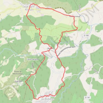 Trace GPS Trescouvieux - Saint-Christol-de-Rodières, itinéraire, parcours