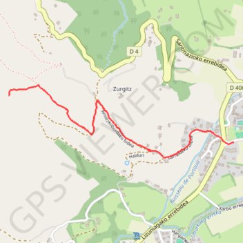 Trace GPS Le menhir de Gaztenbakarre depuis le village de Sare, itinéraire, parcours