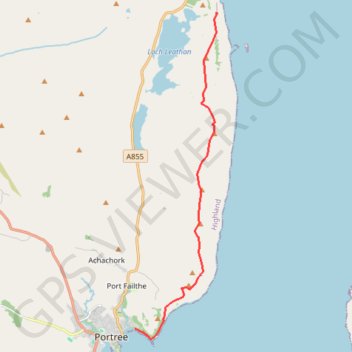 Trace GPS Storr to Portree coast, itinéraire, parcours