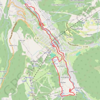 Trace GPS Morzine Course à pied, itinéraire, parcours