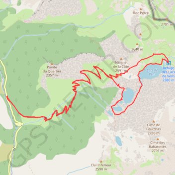 Trace GPS Lacs des Vens, itinéraire, parcours