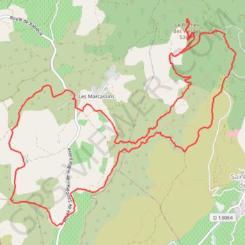 Trace GPS Canyon du Diable et Rochers des 2 Vierges, itinéraire, parcours