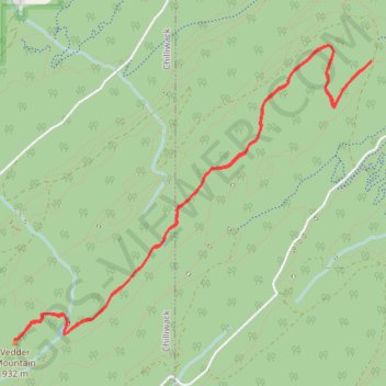 Trace GPS Vedder Mountain Ridge Trail, itinéraire, parcours