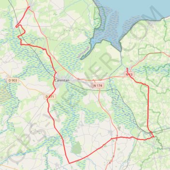 Trace GPS 2 Isigny Sainte-Mère, itinéraire, parcours