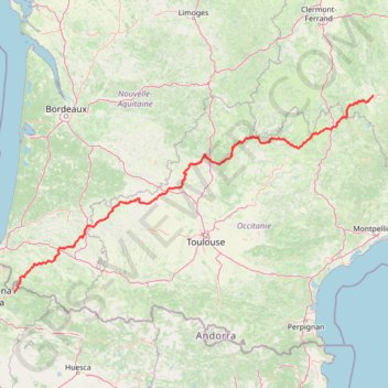 Trace GPS GR® 65, le chemin du Puy _ l’appel de Compostelle, itinéraire, parcours
