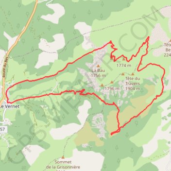 Trace GPS PIED_SEYNE-9-le villar-montagne des tétes -19.6 km 1124 m d+, itinéraire, parcours