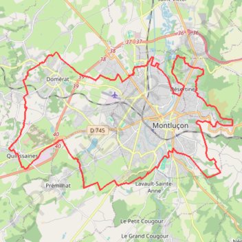 Trace GPS Ronde hivernale autour de Montluçon, itinéraire, parcours