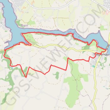 Trace GPS De Tréglonou à la Vallée des Moulins, itinéraire, parcours