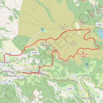 Trace GPS Banne-filles, itinéraire, parcours