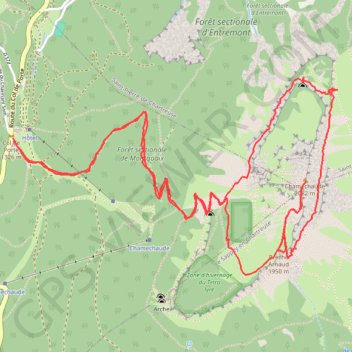 Trace GPS Chamechaude par brêche Arnaud, itinéraire, parcours