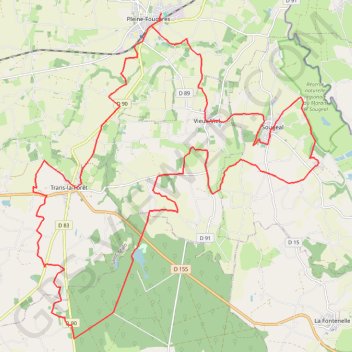 Trace GPS Baie du Mont-Saint-Michel - Circuit de la Forêt, itinéraire, parcours