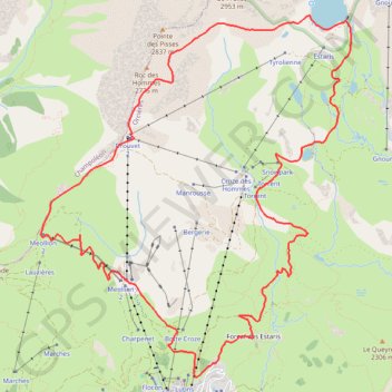 Trace GPS Station 6 lacs via col du drouvet, itinéraire, parcours