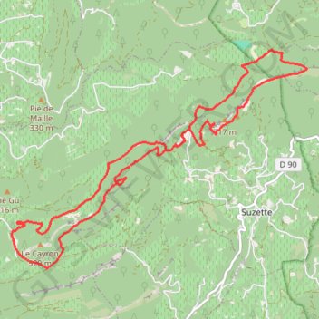 Trace GPS La Grande Montagne, Rocher de Saint-Amand, itinéraire, parcours