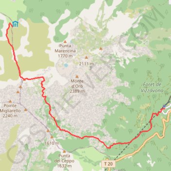 Trace GPS GR20 Vizzavona-Onda, itinéraire, parcours