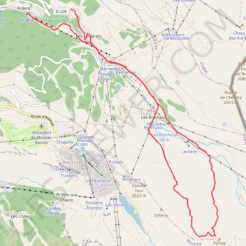 Trace GPS Pointe de Vorlaz, itinéraire, parcours