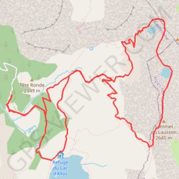 Trace GPS Le sentier des lacs, itinéraire, parcours