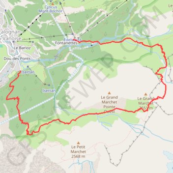 Trace GPS Cirque du grand Marchet, itinéraire, parcours