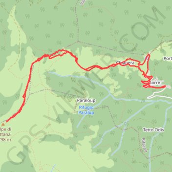 Trace GPS L'Alpe, itinéraire, parcours
