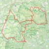 Trace GPS Périmètre UNESCO Causses et Cévennes, itinéraire, parcours