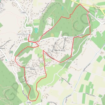 Trace GPS Randonnée à Saint-Restitut, itinéraire, parcours