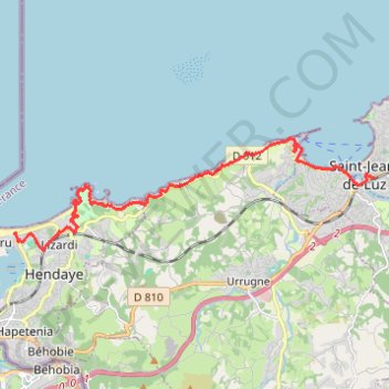 Trace GPS Sentier du Littoral - De Saint-Jean-de-Luz à Hendaye, itinéraire, parcours