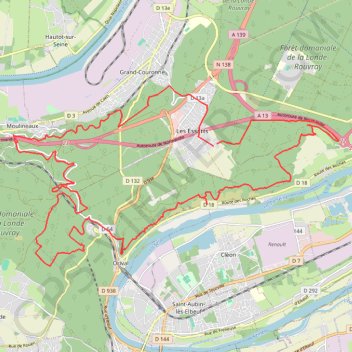 Trace GPS Ultra Trail Oissel 2023 V2, itinéraire, parcours