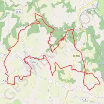 Trace GPS Cornouaille - Querrien, itinéraire, parcours