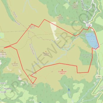 Trace GPS Le Plateau de Guéry, itinéraire, parcours