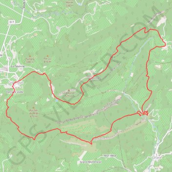 Trace GPS Gigondas-Dentelles (Vaucluse), itinéraire, parcours