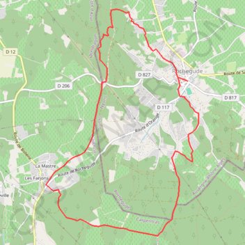 Trace GPS Vers Rochegude Les Farjons, itinéraire, parcours