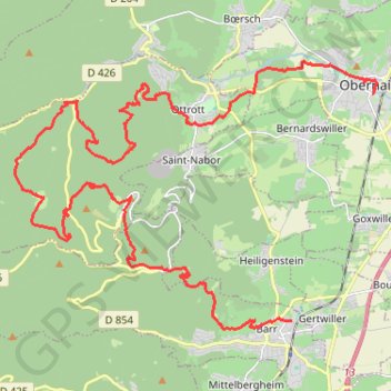 Trace GPS Trail Alsace Grand Est by UTMB® - Trail des Pèlerins, itinéraire, parcours