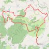 Trace GPS Boucle dans le massif des Cars, itinéraire, parcours