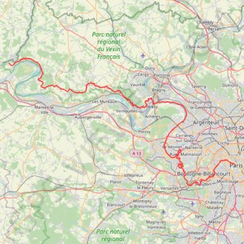 Trace GPS Paris - Gommecourt, itinéraire, parcours