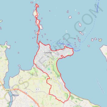 Trace GPS Presqu'île de Carantec, itinéraire, parcours