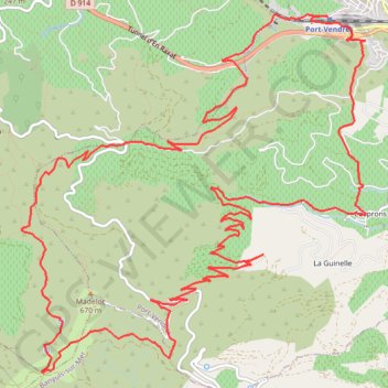 Trace GPS Sur les Hauteurs de la Côte Vermeille, itinéraire, parcours