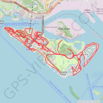 Trace GPS Sentosa - Singapore, itinéraire, parcours
