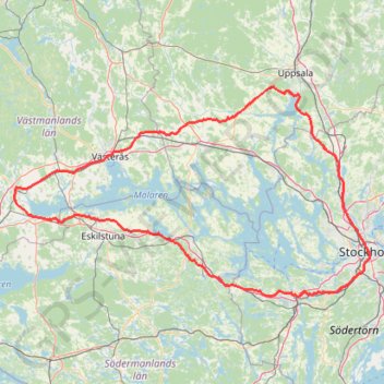 Trace GPS Lake-Mälaren, itinéraire, parcours