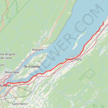 Trace GPS Québec - Saint-Jean-Port-Joli, itinéraire, parcours
