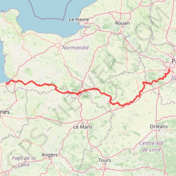 Trace GPS Versailles (78000), Yvelines, Île-de-France, France - Mont St. Michel P11 (Pontorson), itinéraire, parcours