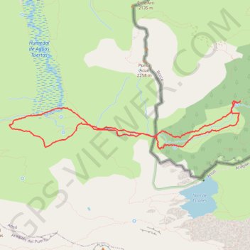 Trace GPS Aguas Tuertas par le col d'Escalé, itinéraire, parcours