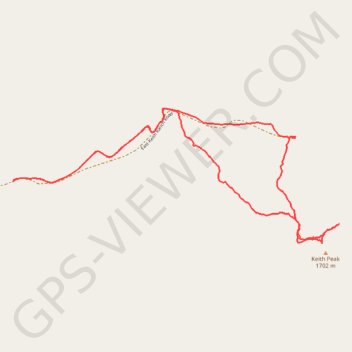 Trace GPS Keith Peak Loop, itinéraire, parcours