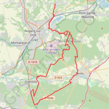 Trace GPS Cinqueux-Etang de comelles, itinéraire, parcours